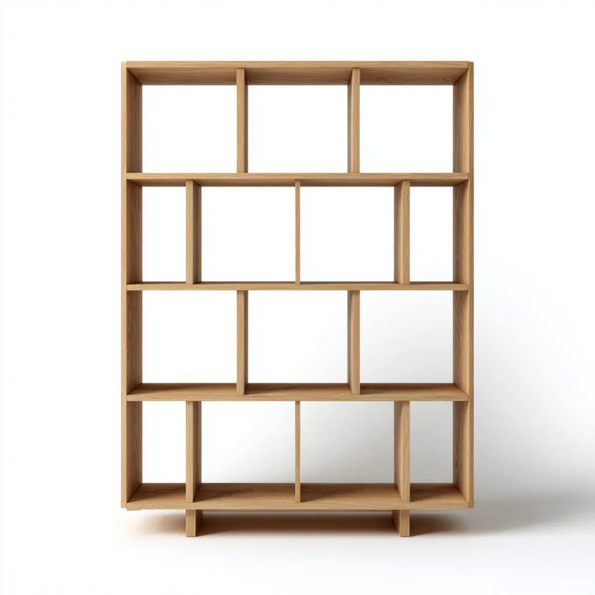 Bibliothèque de bureau ouverte chêne naturel 100 x 30 x 180 cm en panneaux MDF plaqués chêne rectangulaire